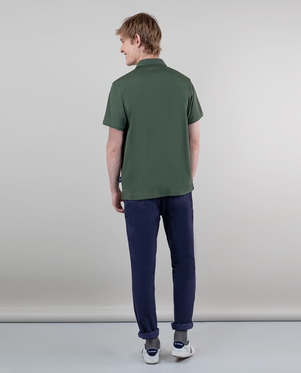 Polo de hombre de sepiia de manga corta - El Ganso - Verde oscuro Verde oscuro-4