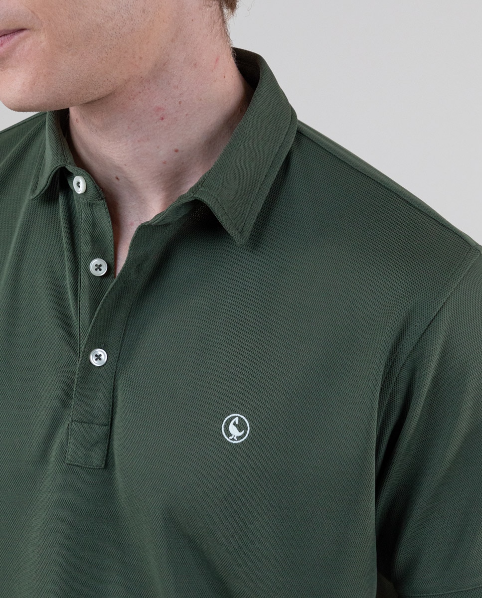 Polo de hombre de sepiia de manga corta - El Ganso - Verde oscuro Verde oscuro-5