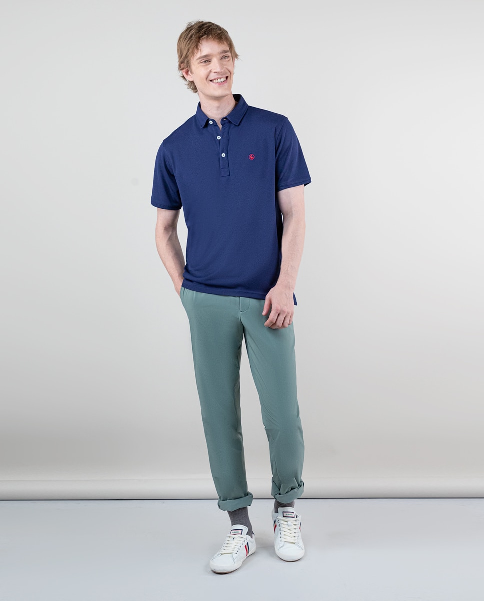 Polo de hombre de sepiia de manga corta - El Ganso - Azul Azul-2
