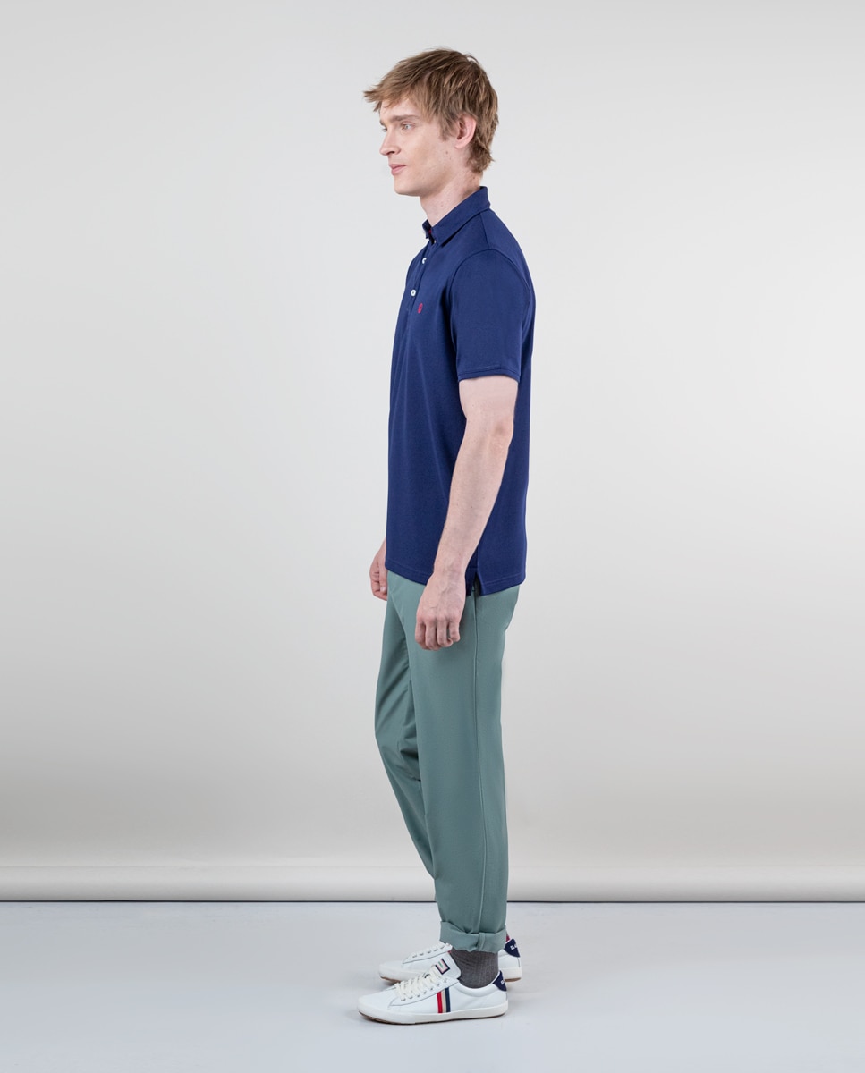 Polo de hombre de sepiia de manga corta - El Ganso - Azul Azul-3