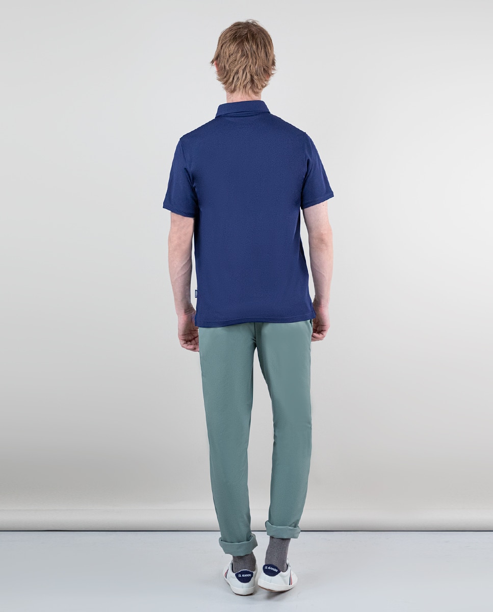 Polo de hombre de sepiia de manga corta - El Ganso - Azul Azul-4