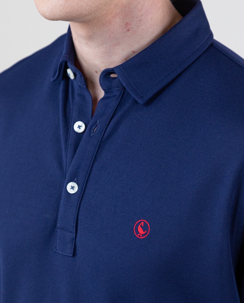 Polo de hombre de sepiia de manga corta - El Ganso - Azul Azul-5