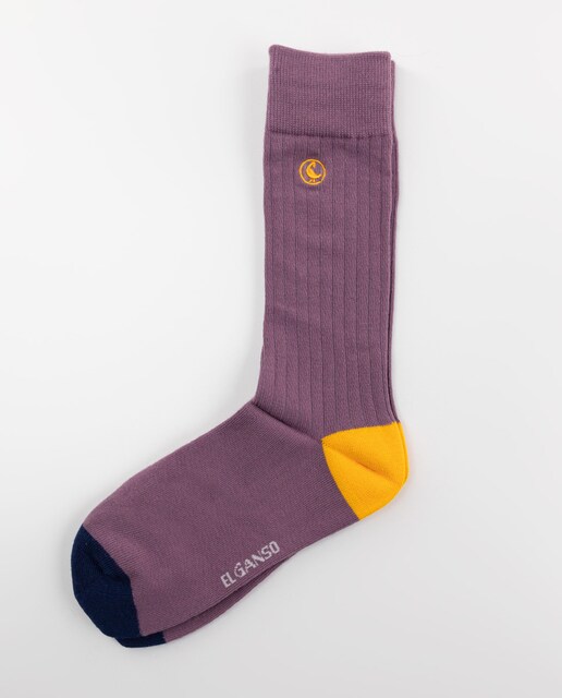 Imagen 0 de Calcetines de hombre de algodón en color berenjena