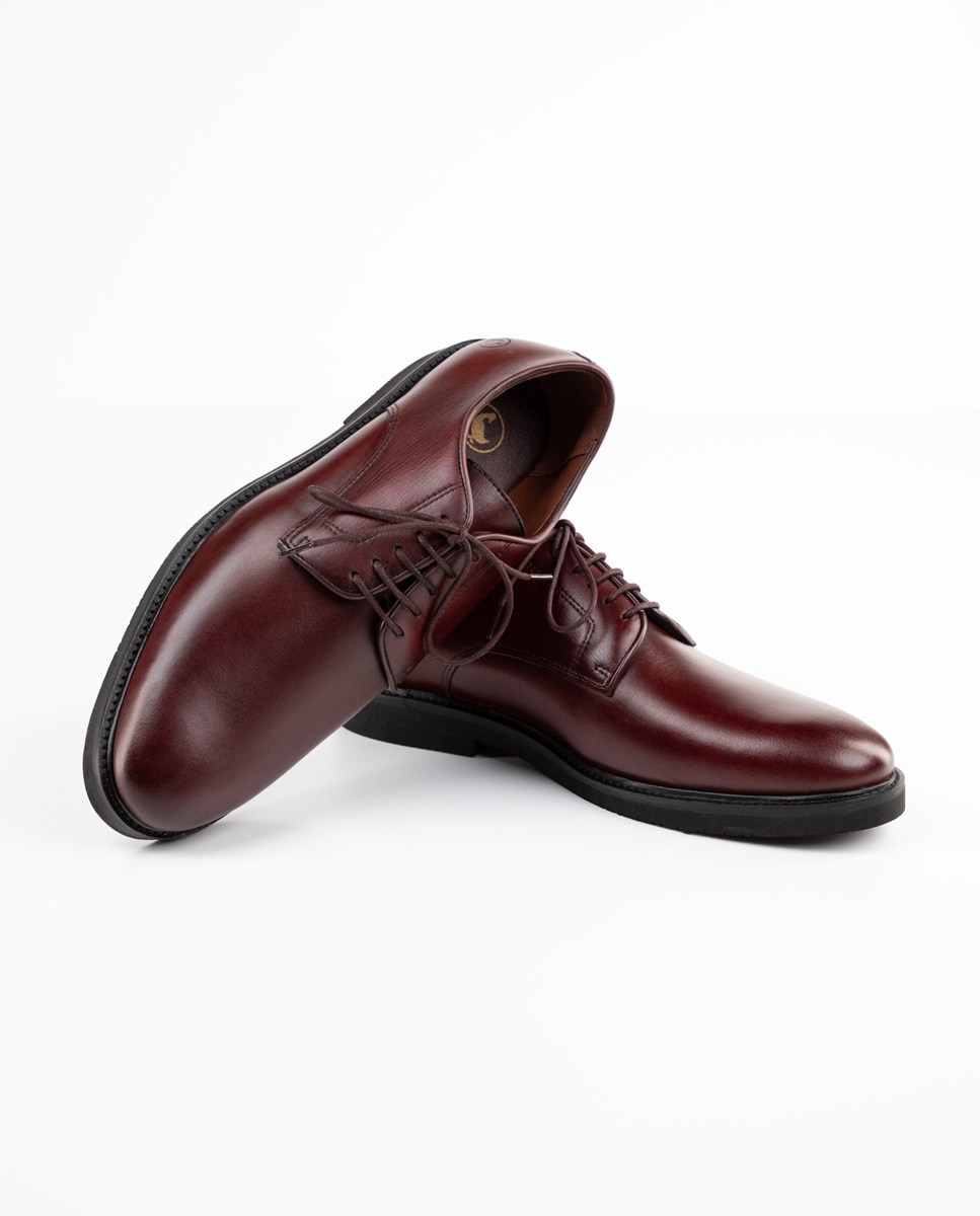 Zapato de cordones de hombre en piel - El Ganso - Granate Granate-3