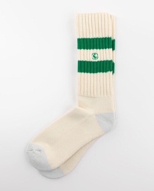 Imagen 0 de Calcetines de hombre deportivos en color crudo de rayas