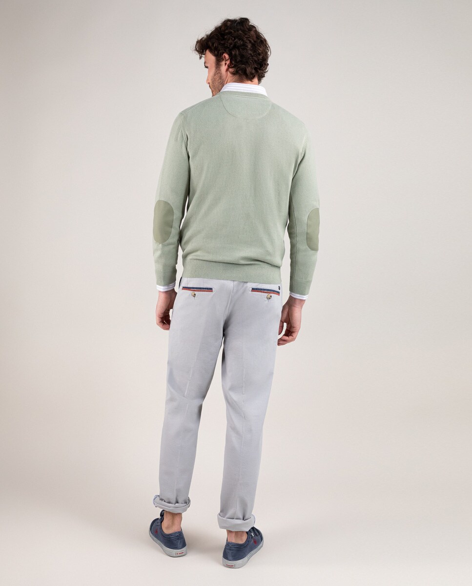 Chino Pants Pantalones Chinos El Ganso Hombre Panama Verde