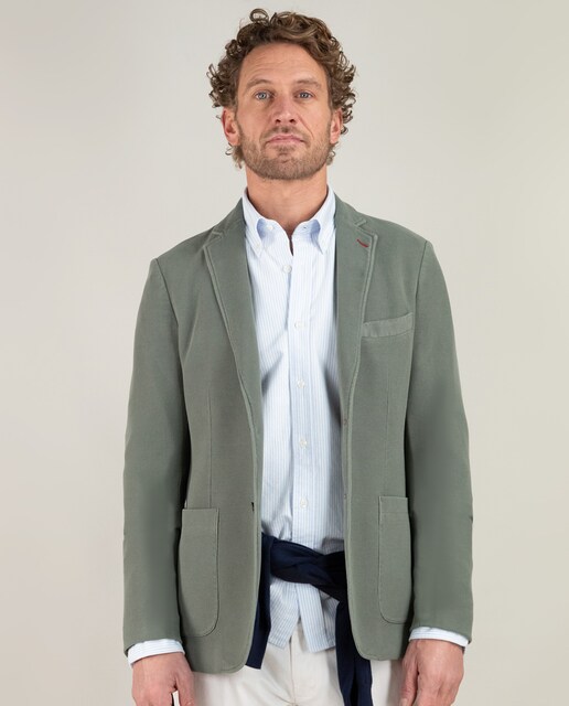 Imagen 0 de Americana de hombre slim de algodón Garment Dyed