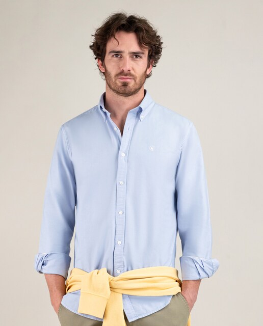 Imagen 0 de Camisa de hombre de algodón Garment Dyed