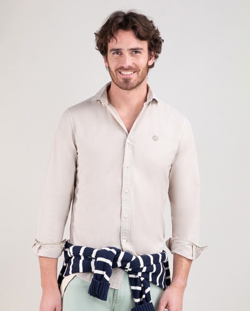 Imagen 0 de Camisa de hombre popelín garment dyed