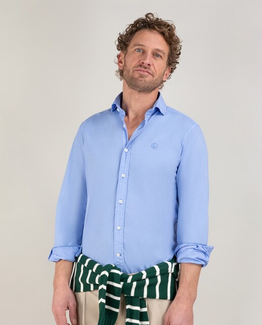 Camisa de hombre Popelina Garment Dyed