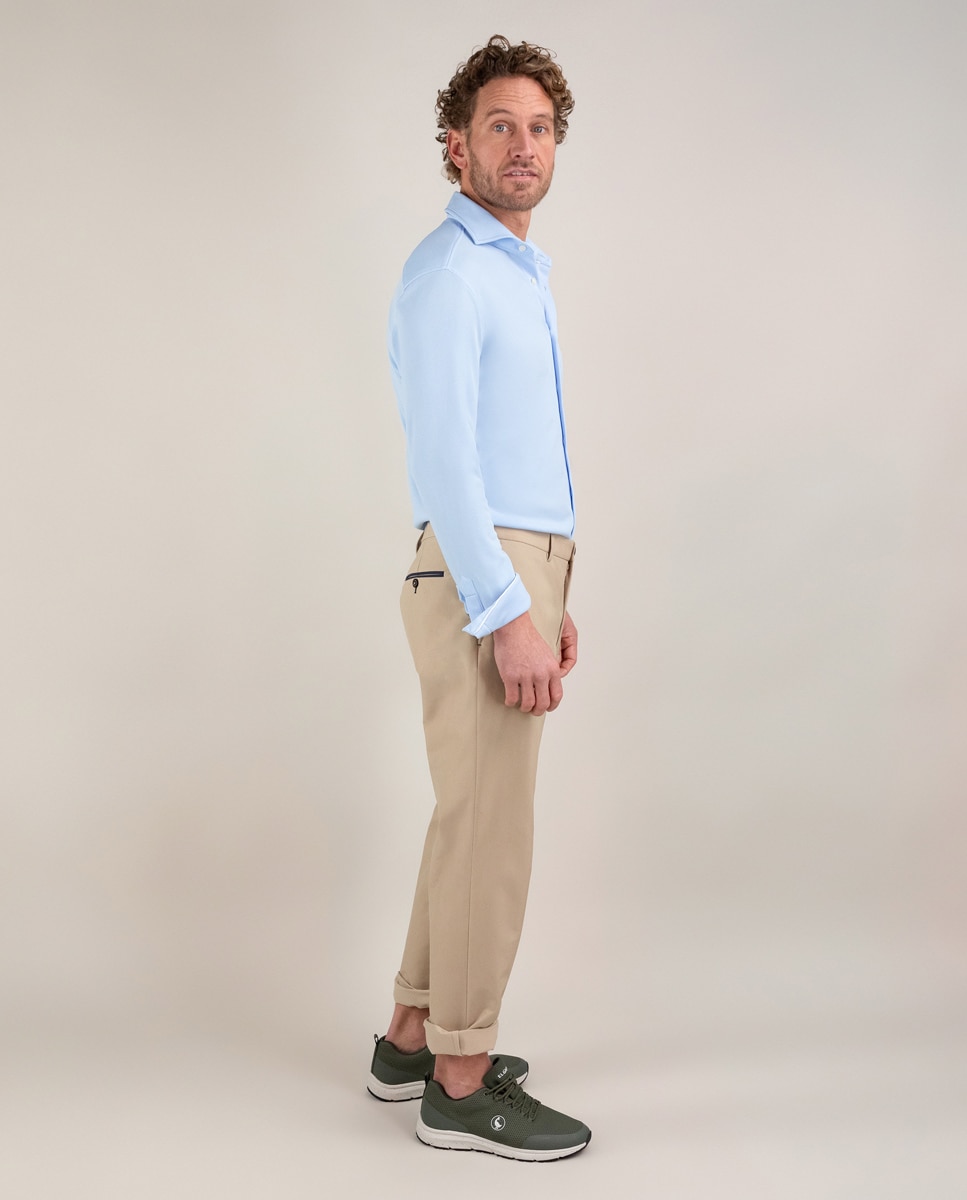 Camisa de hombre tejido sepiia lisa - El Ganso - Azul Azul-3
