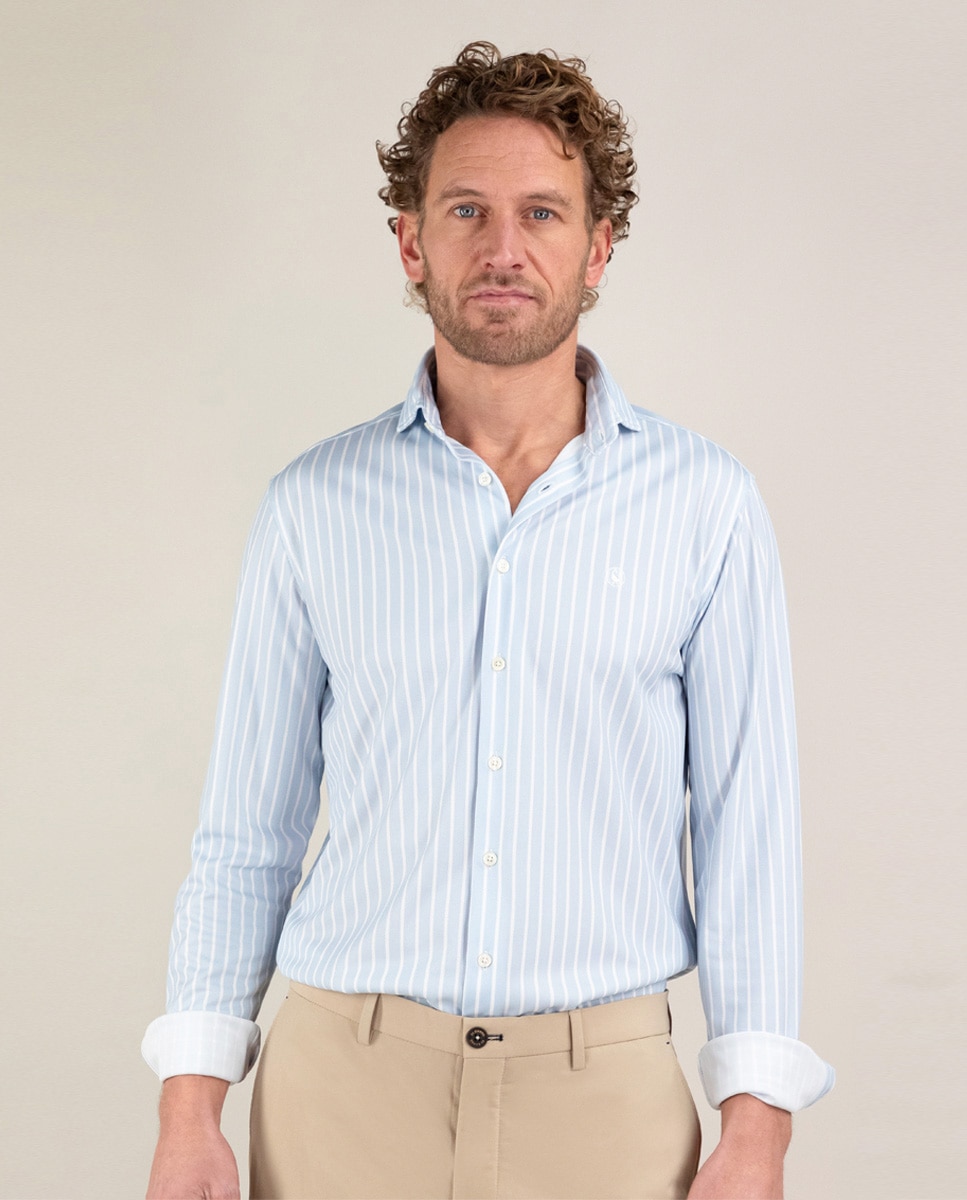 Camisa de hombre sepiia de rayas butcher - El Ganso - Azul Azul-1