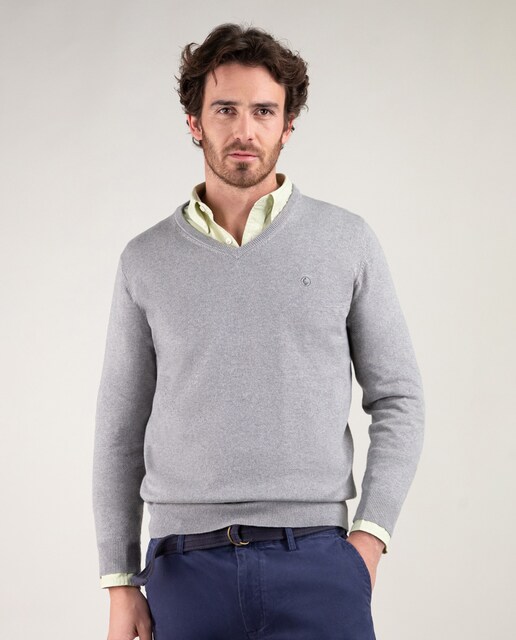 Imagen 0 de Jersey de hombre cuello pico con coderas