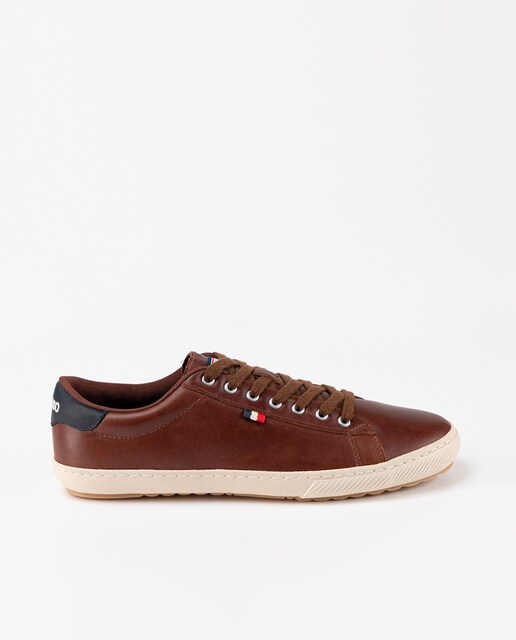 Imagen 0 de Zapatillas de piel unisex color marrón
