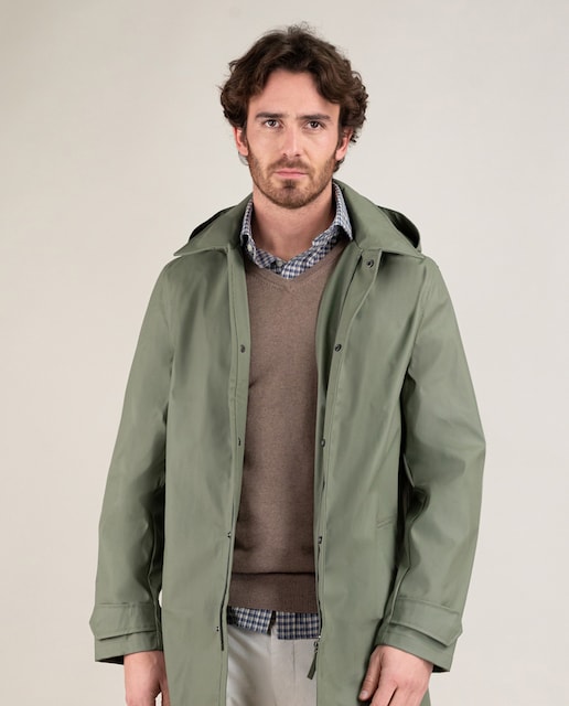 Imagen 0 de Gabardina de hombre engomada con cremallera