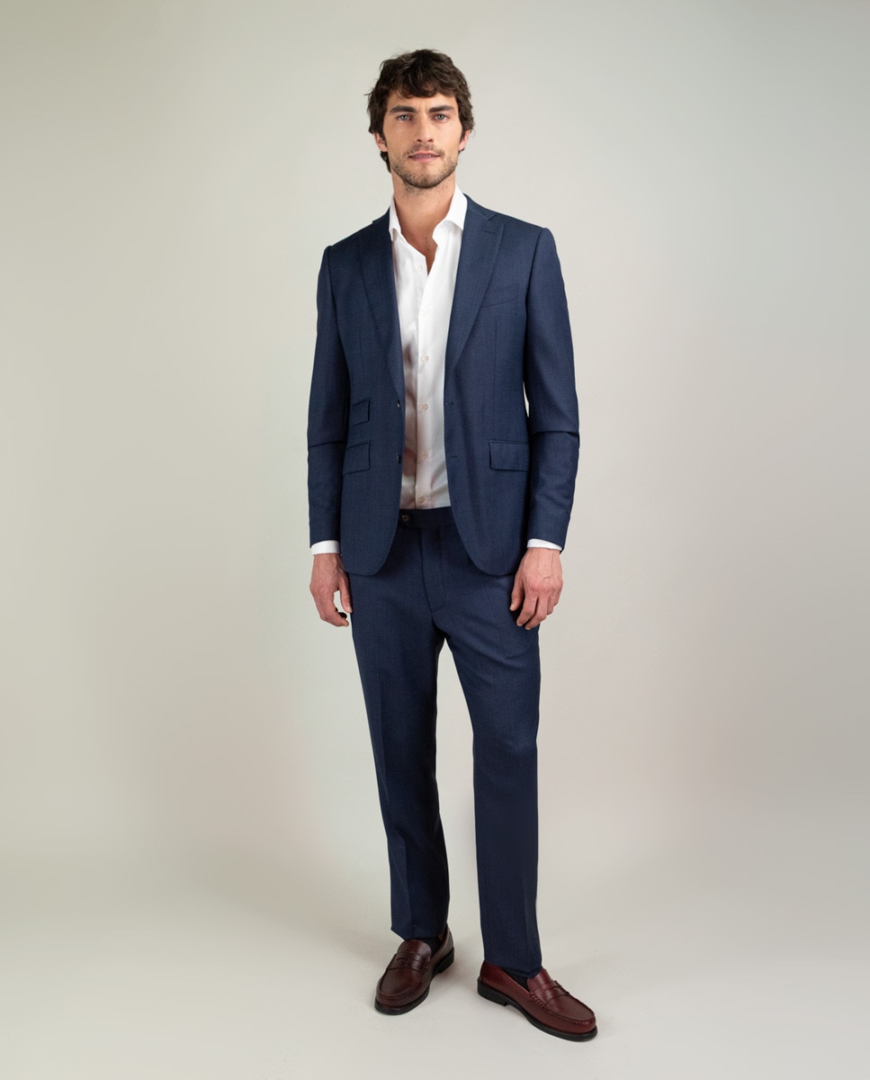 Americana de hombre coordinada ojo de perdiz - El Ganso - Azul Azul-2