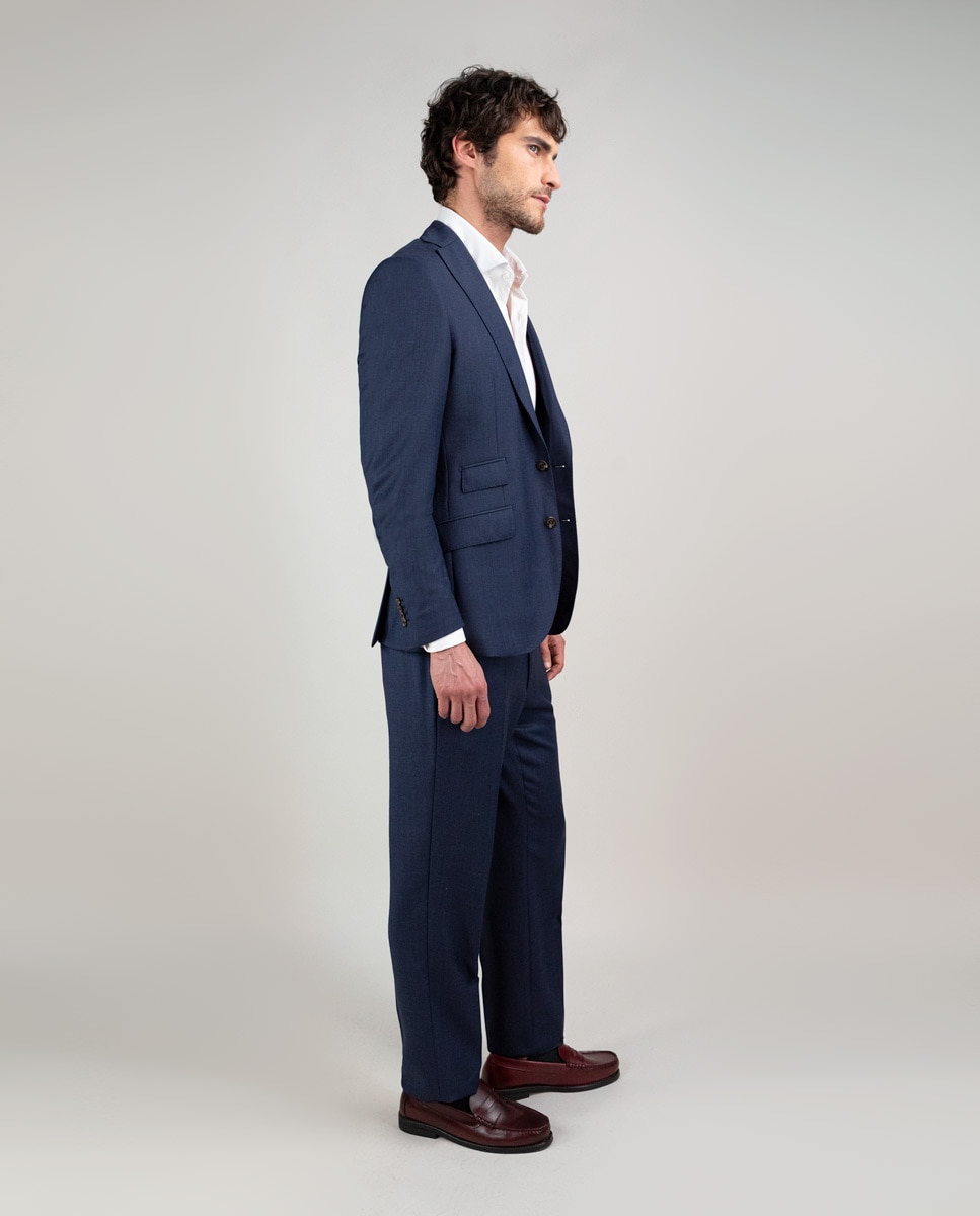 Americana de hombre coordinada ojo de perdiz - El Ganso - Azul Azul-3