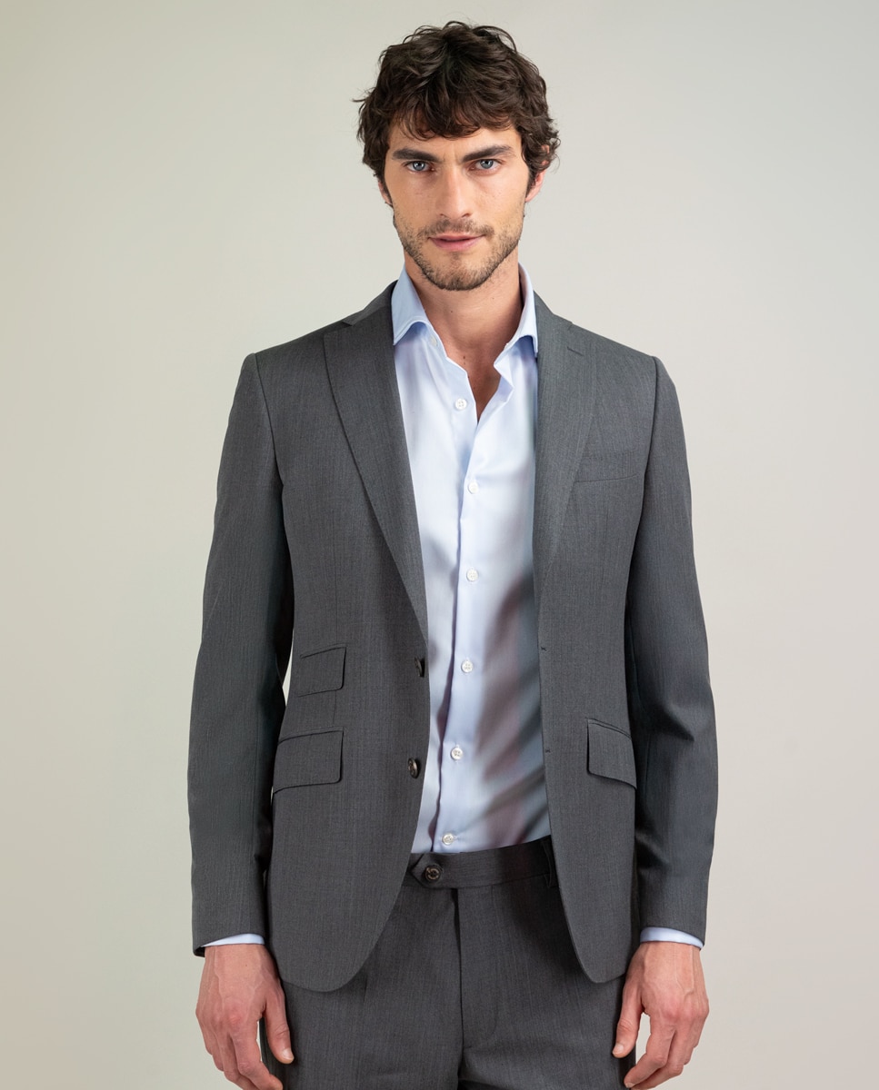 Imagen 0 de Americana de hombre coordinada liso lavable Gris