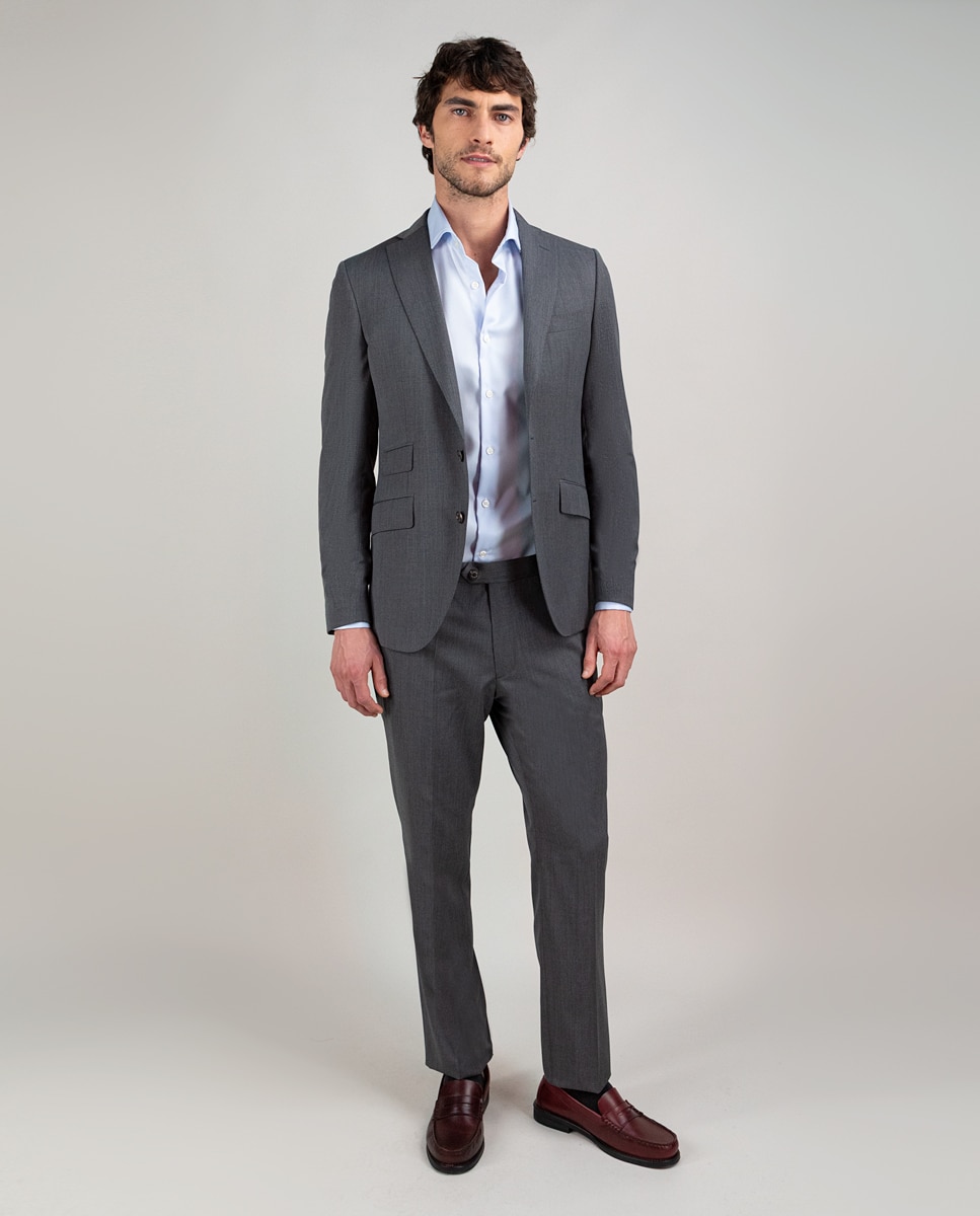 Americana de hombre coordinada liso lavable - El Ganso - Gris Gris-2