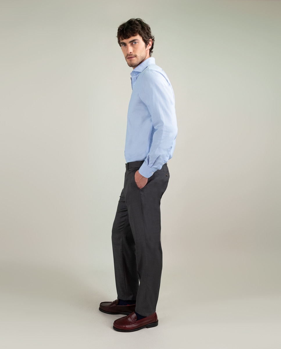 Pantalón de hombre coordinado ojo de perdiz - El Ganso - Gris Gris-3