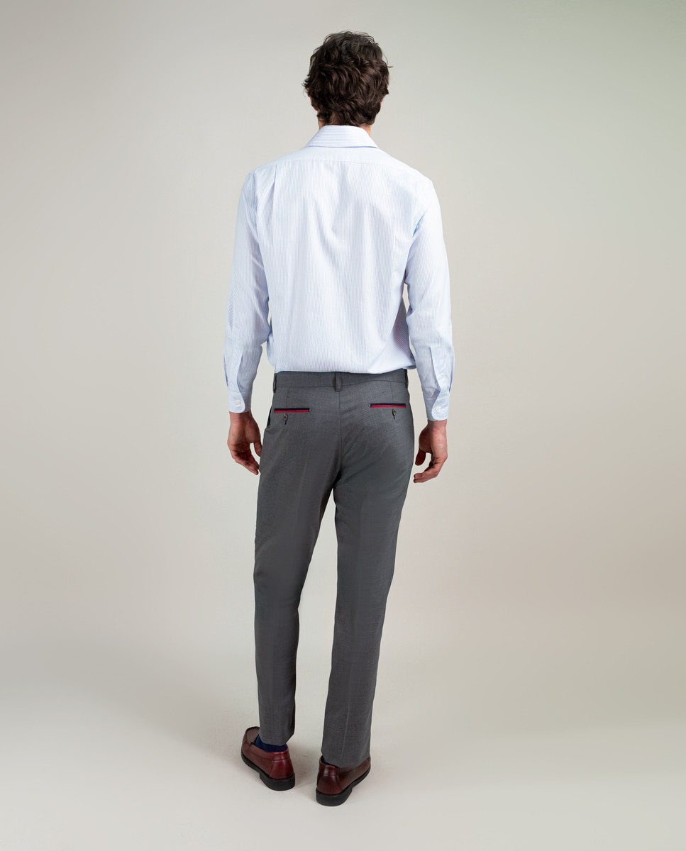 Pantalón de hombre coordinado pinzas lavable - El Ganso - Gris Gris-4