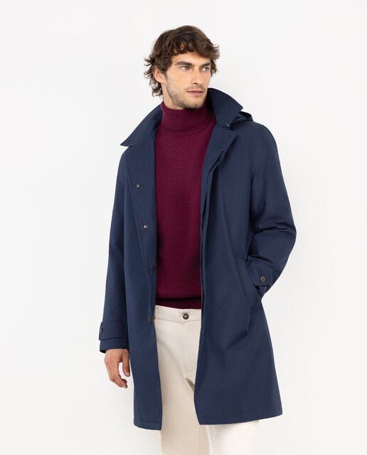 Imagen 0 de Gabardina de hombre acolchada en color marino