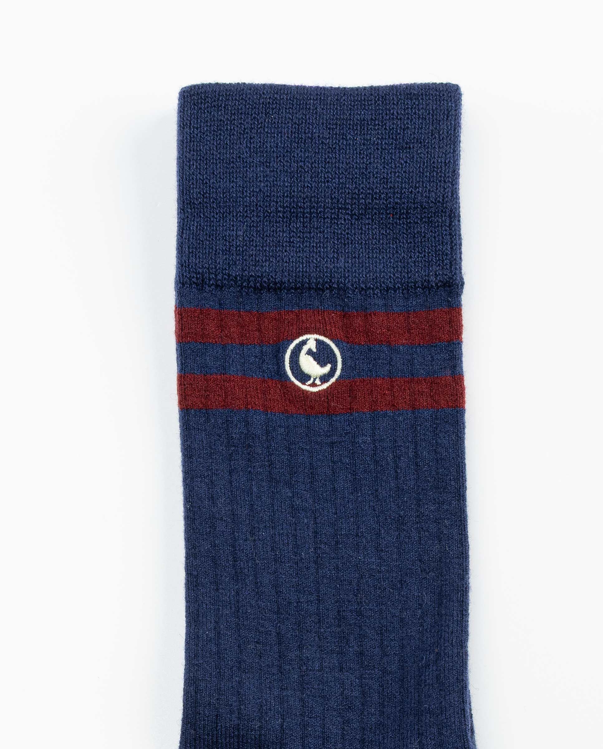 Calcetines altos de hombre de lana de rayas - El Ganso - Azul marino Azul marino-2