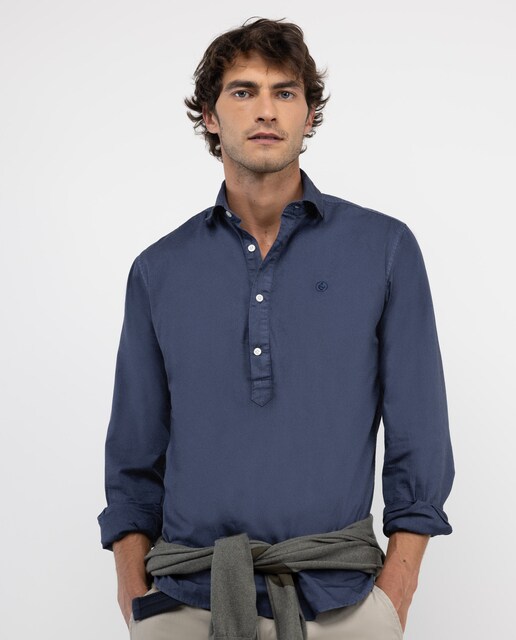 Imagen 0 de Camisa de hombre Polera Twill Garment Dyed de algodón