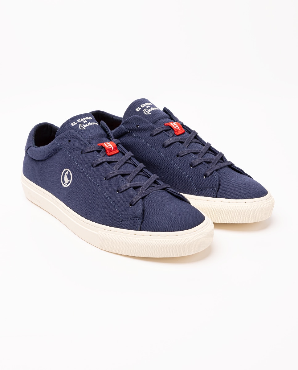 Zapatillas acciona de hombre lisas - El Ganso - Azul Azul-3