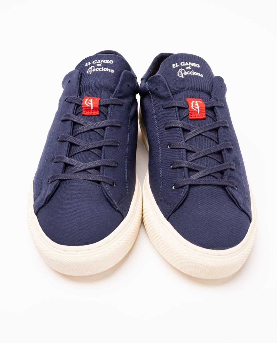Zapatillas acciona de hombre lisas - El Ganso - Azul Azul-2