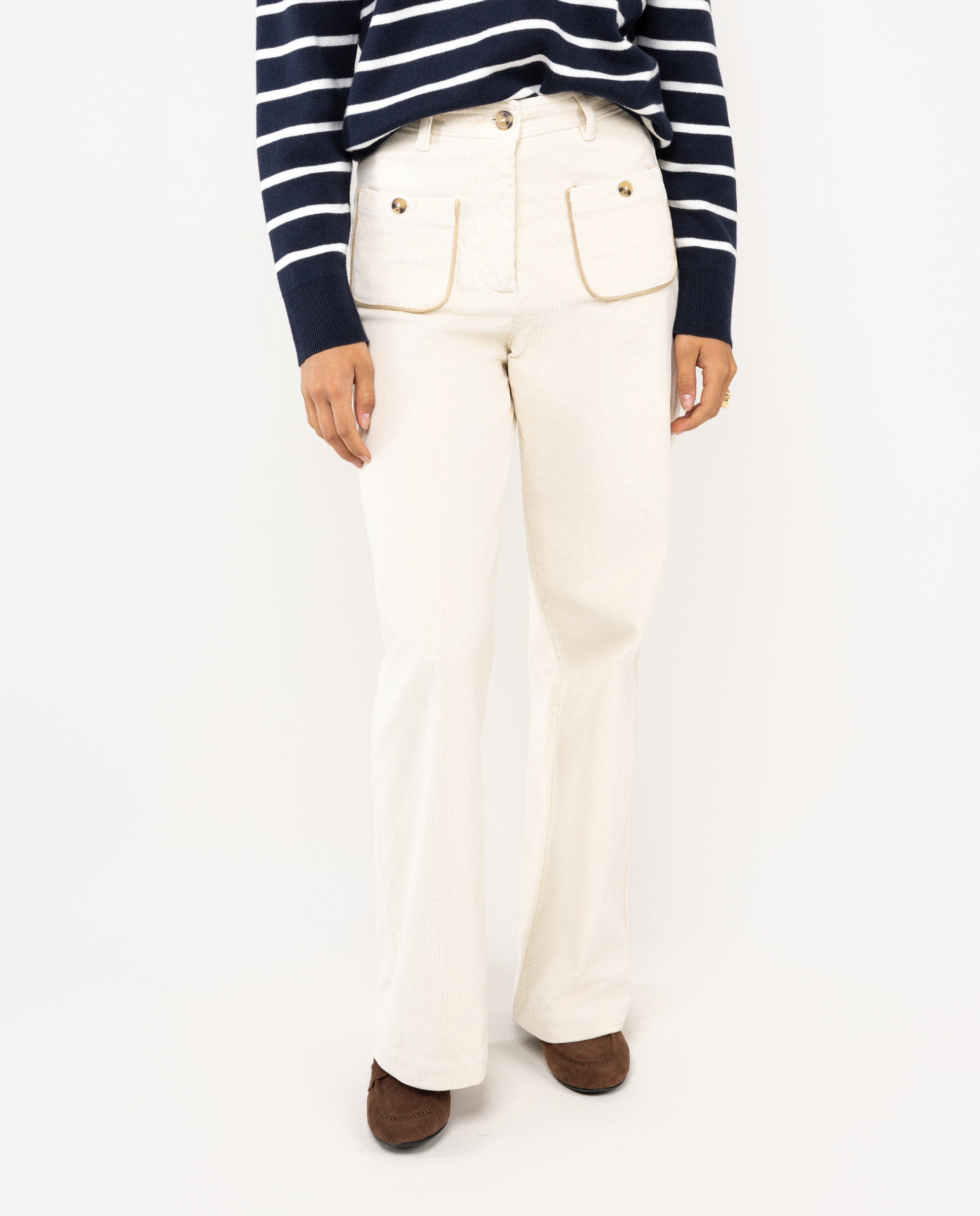 Pantalón de mujer de pana liso