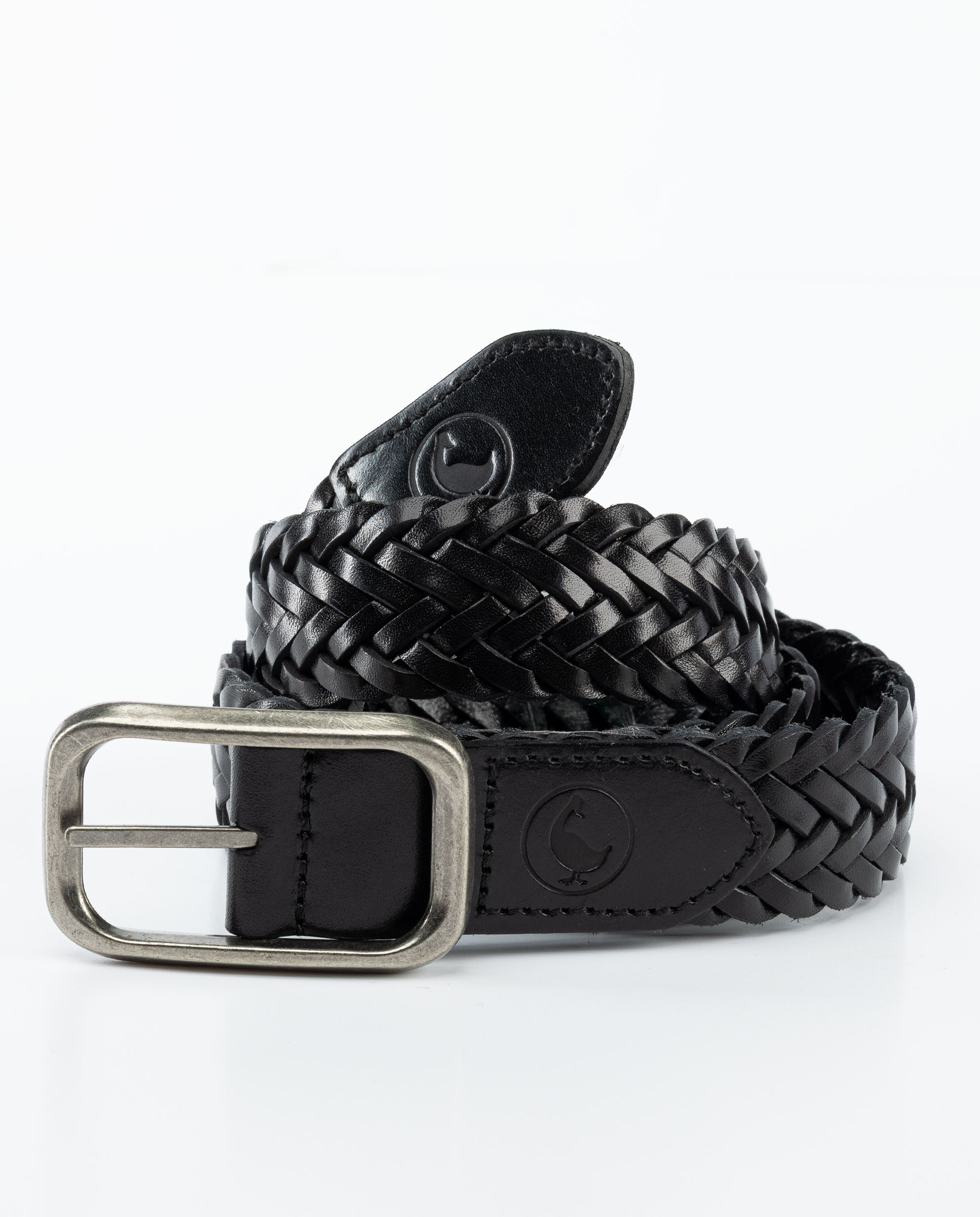 Cinturón unisex piel trenzado - El Ganso - Negro Negro-1