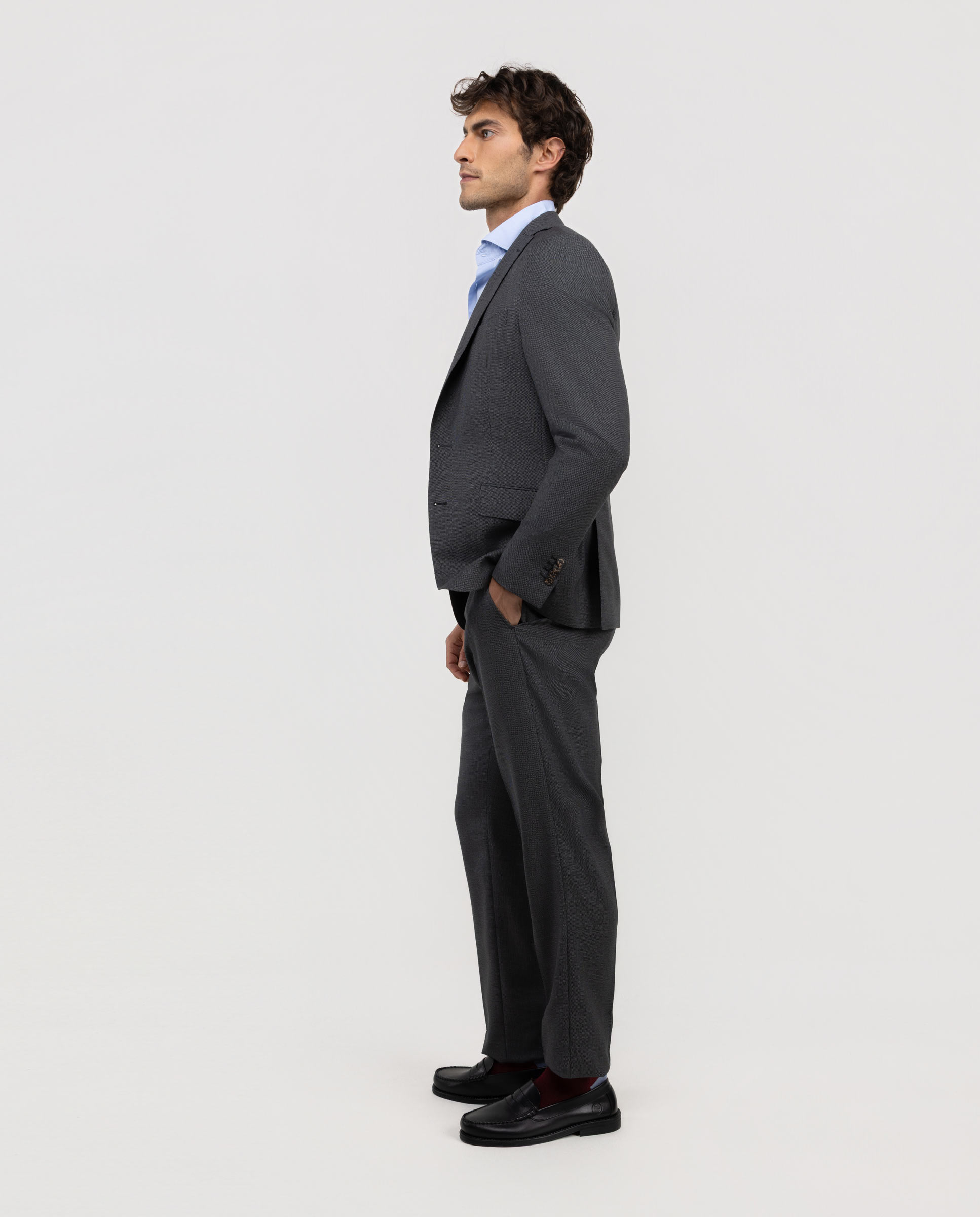 Americana de hombre coordinada ojo de perdiz - El Ganso - Gris Gris-3