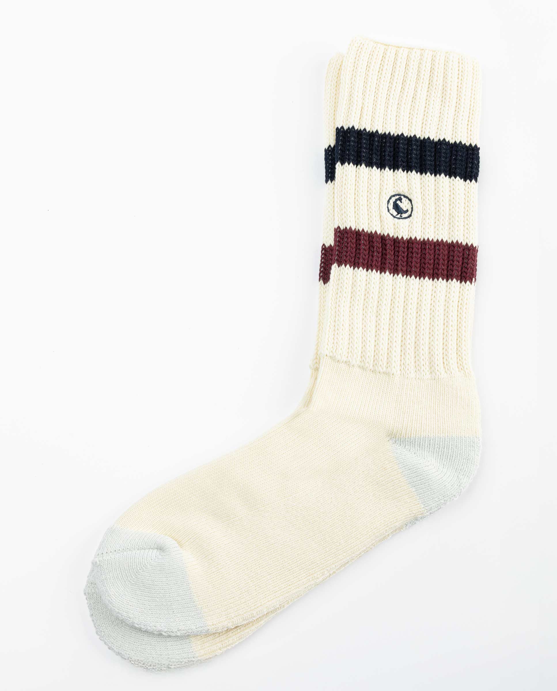 Imagen 0 de Calcetines altos de hombre de algodón retro Azul marino