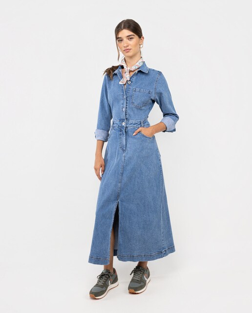 Imagen 0 de Vestido de mujer midi denim