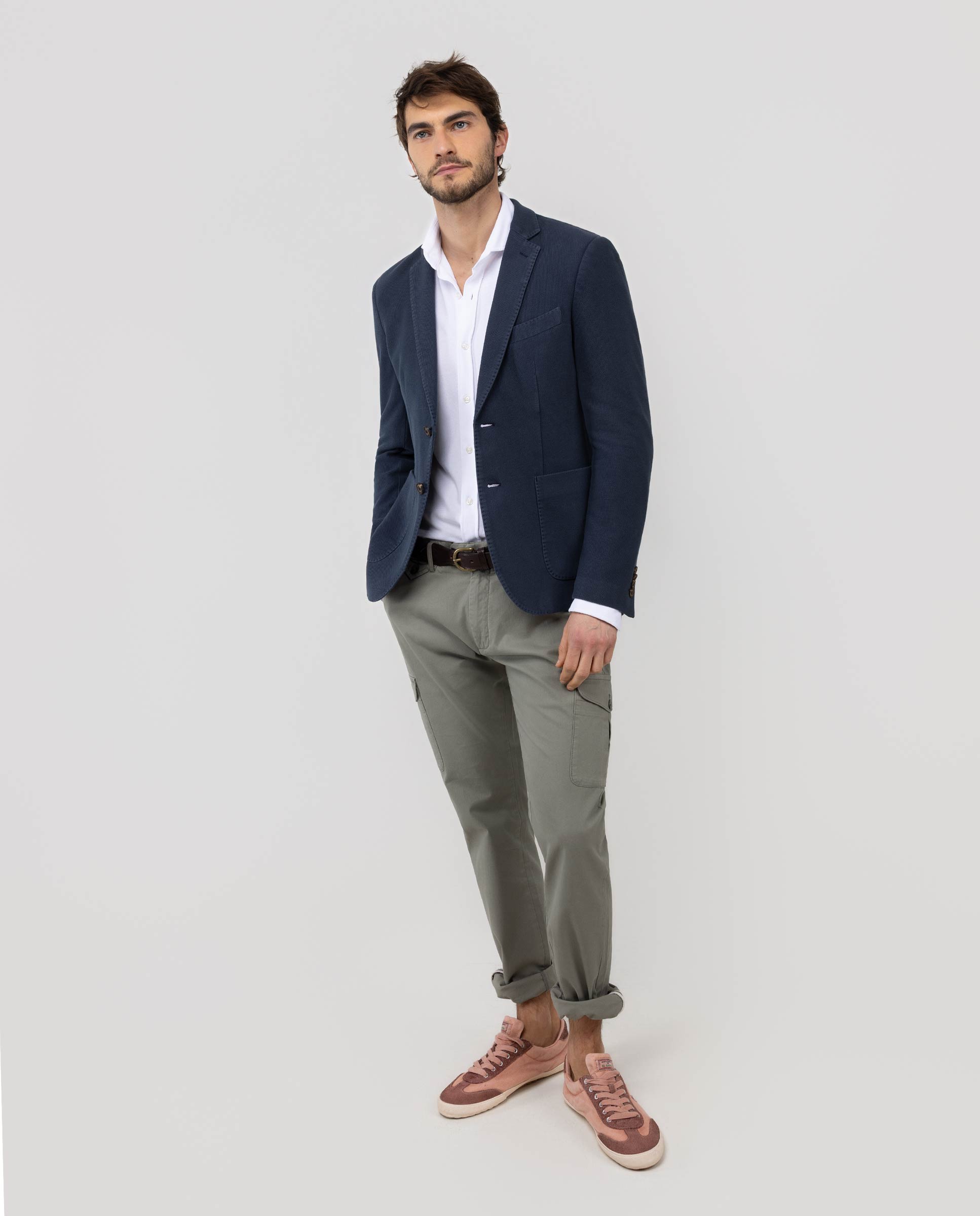 Americana de hombre de punto piqué - El Ganso - Azul Azul marino-2