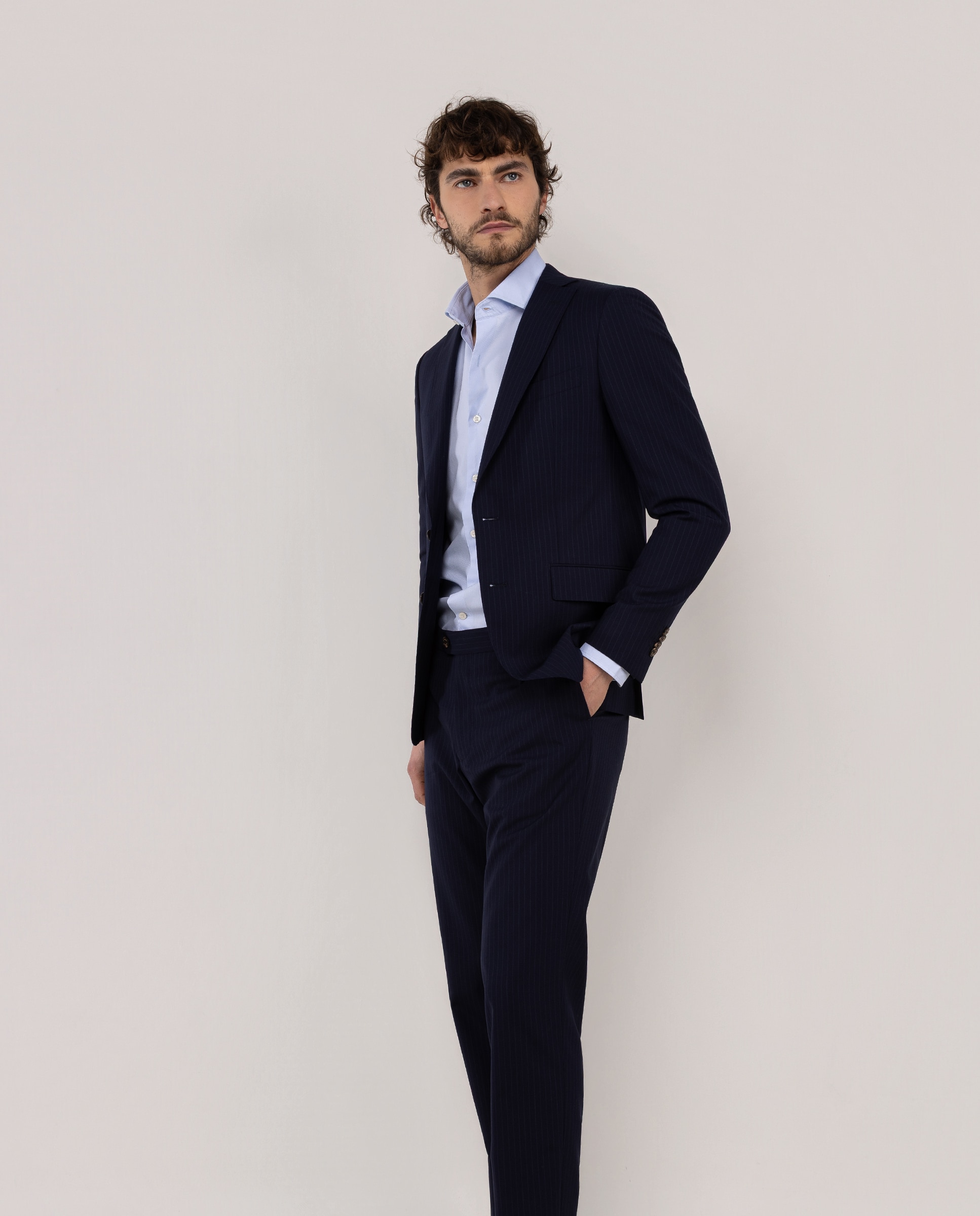 Americana de hombre de traje lavable de rayas - El Ganso - Azul marino Azul marino-3
