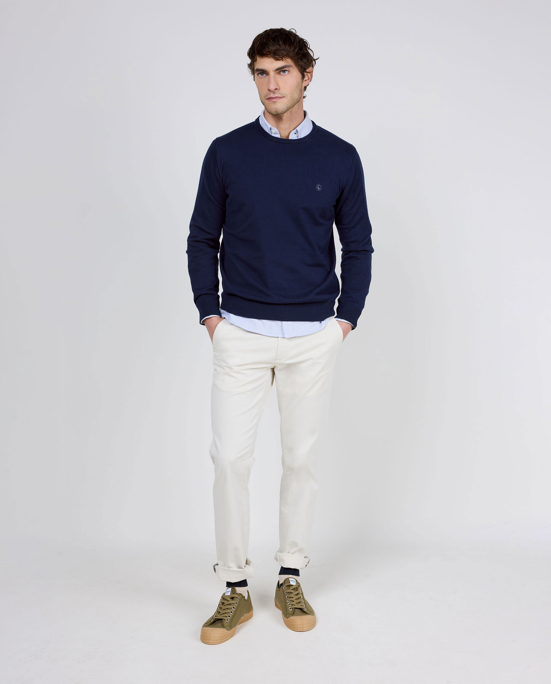 El Ganso - Pantalón chino de hombre liso.