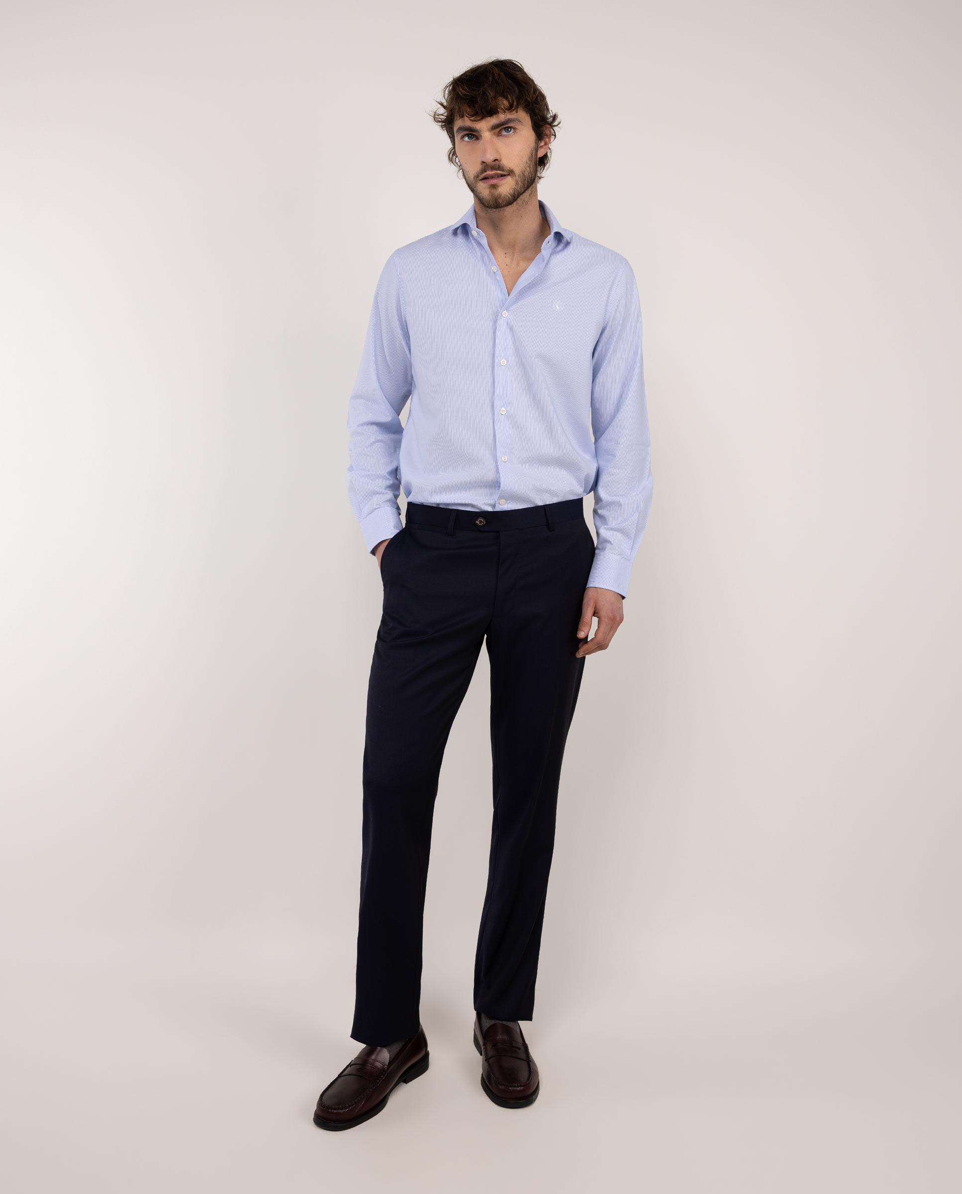 El Ganso - Pantalón de traje de hombre liso.