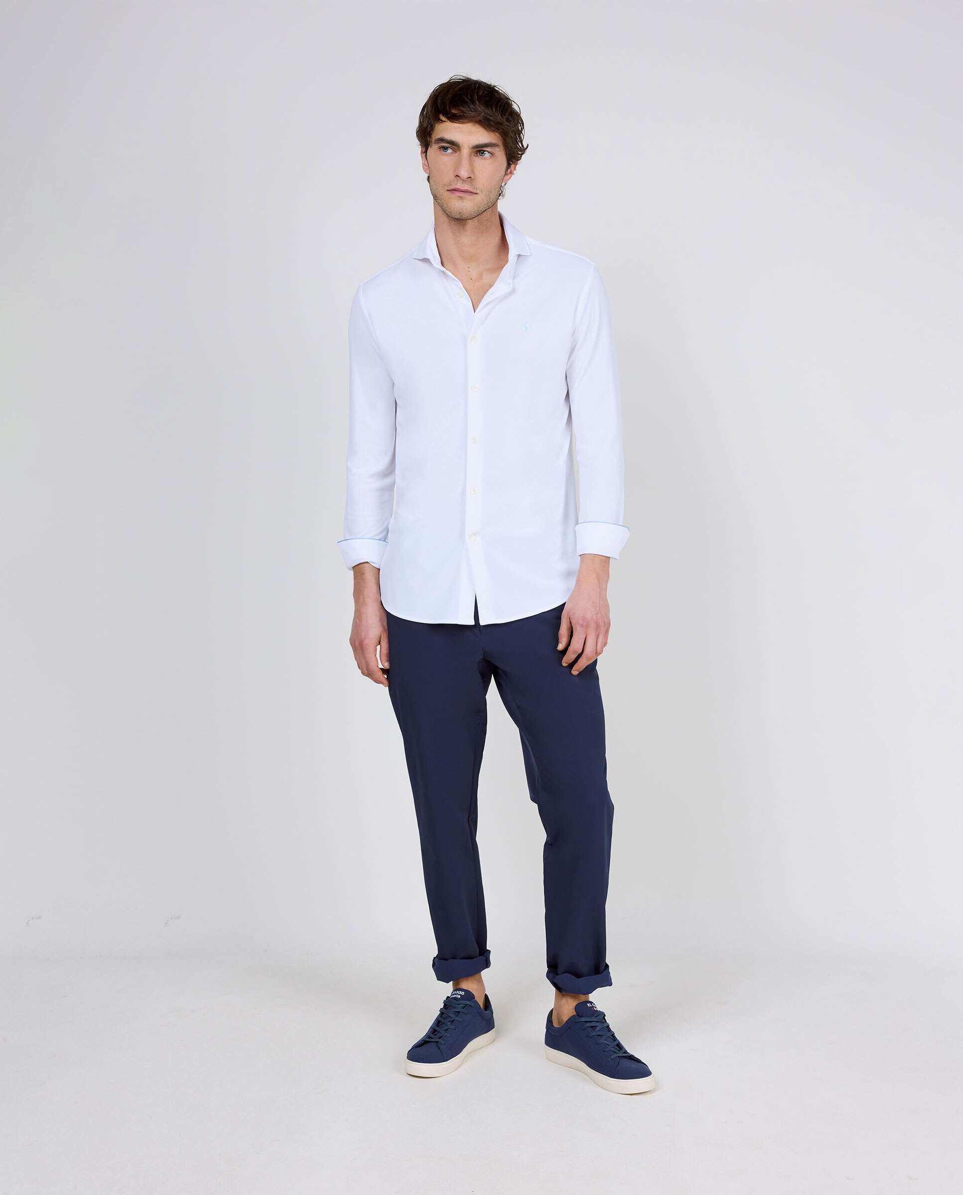 Camisa de hombre sepiia lisa - El Ganso - Blanco Blanco-2