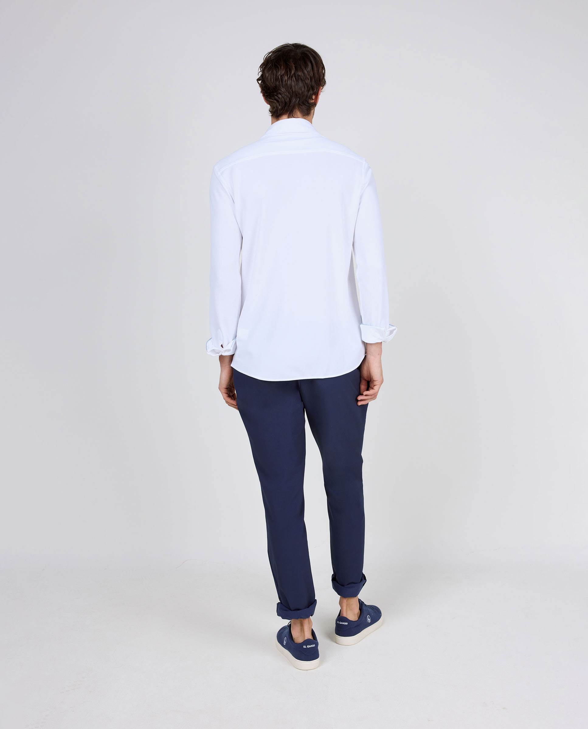 Camisa de hombre sepiia lisa - El Ganso - Blanco Blanco-4