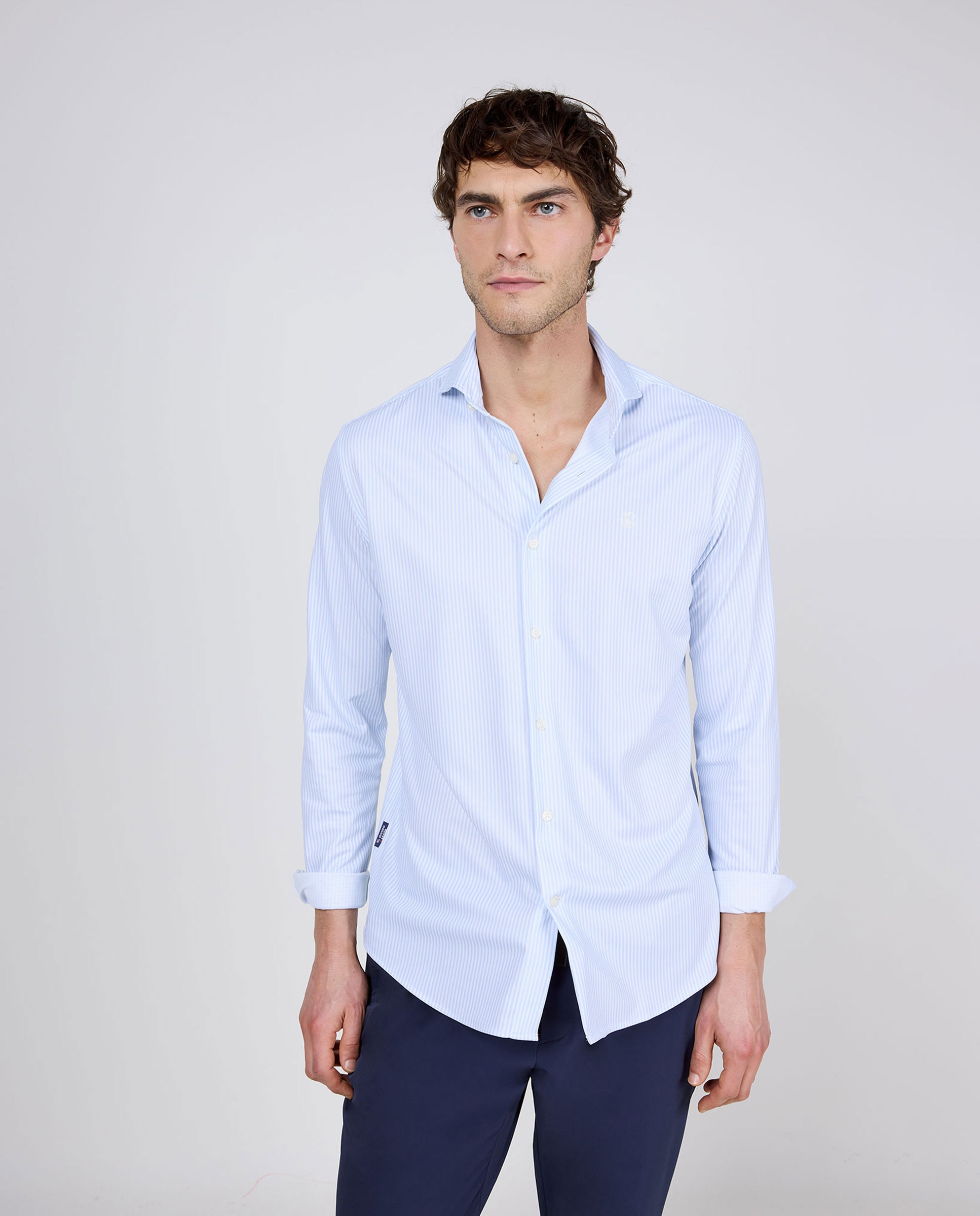 Imagen 1 de Camisa de hombre sepiia raya yale - El Ganso - Azul claro Azul claro