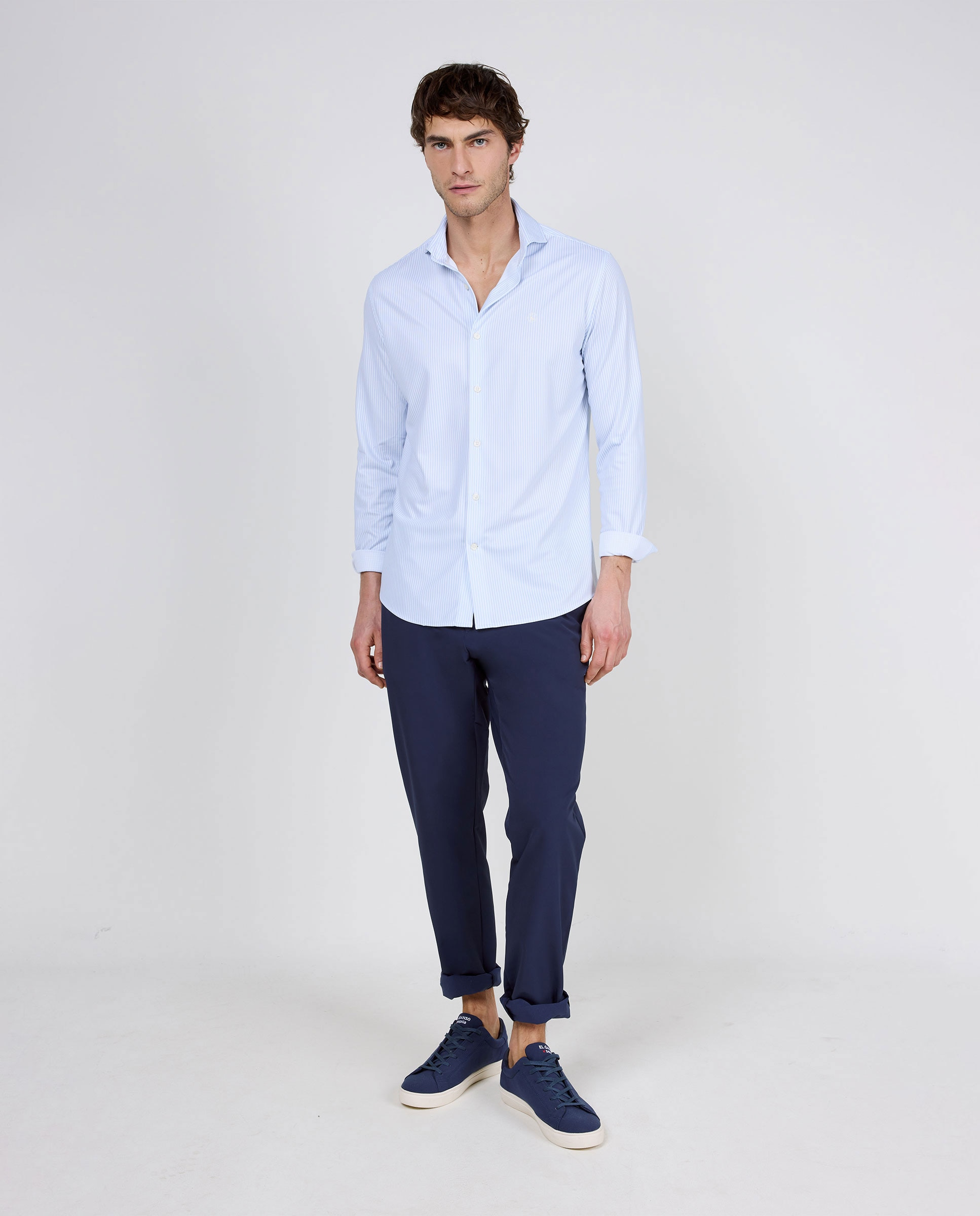 Imagen 2 de Camisa de hombre sepiia raya yale - El Ganso - Azul claro Azul claro