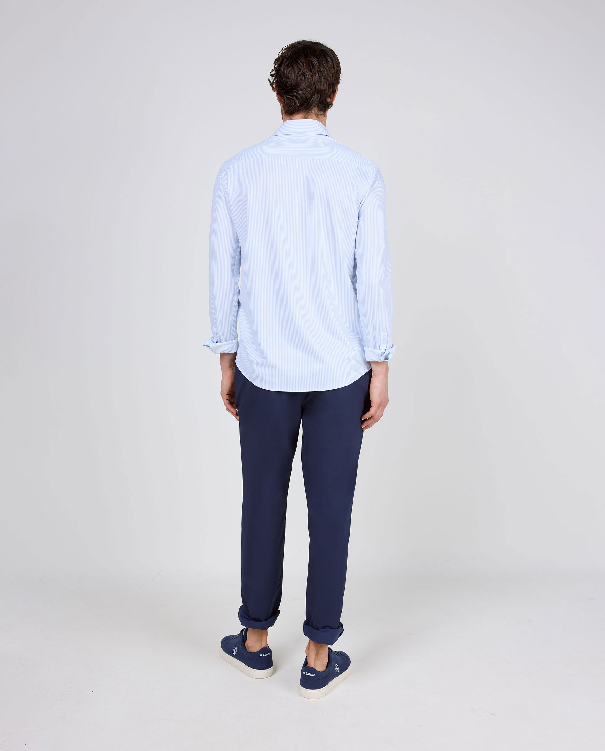 Imagen 4 de Camisa de hombre sepiia raya yale - El Ganso - Azul claro Azul claro