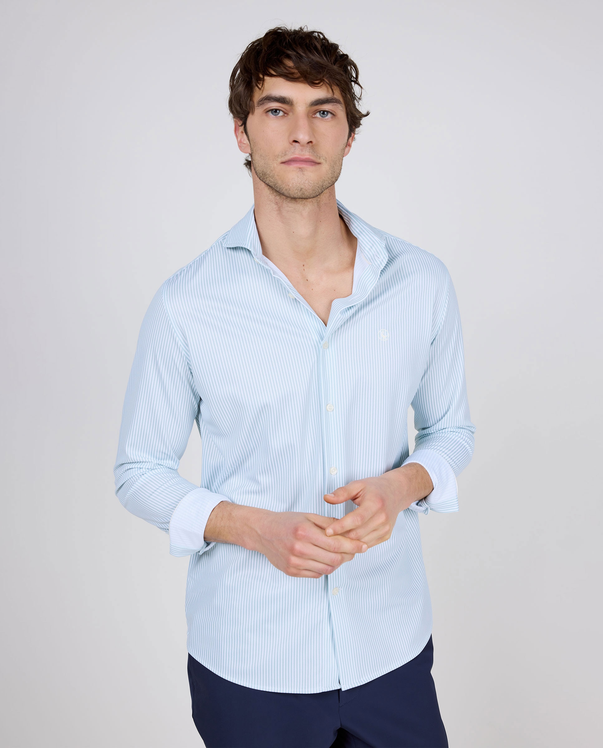 Imagen 0 de Camisa de hombre sepiia raya yale Verde