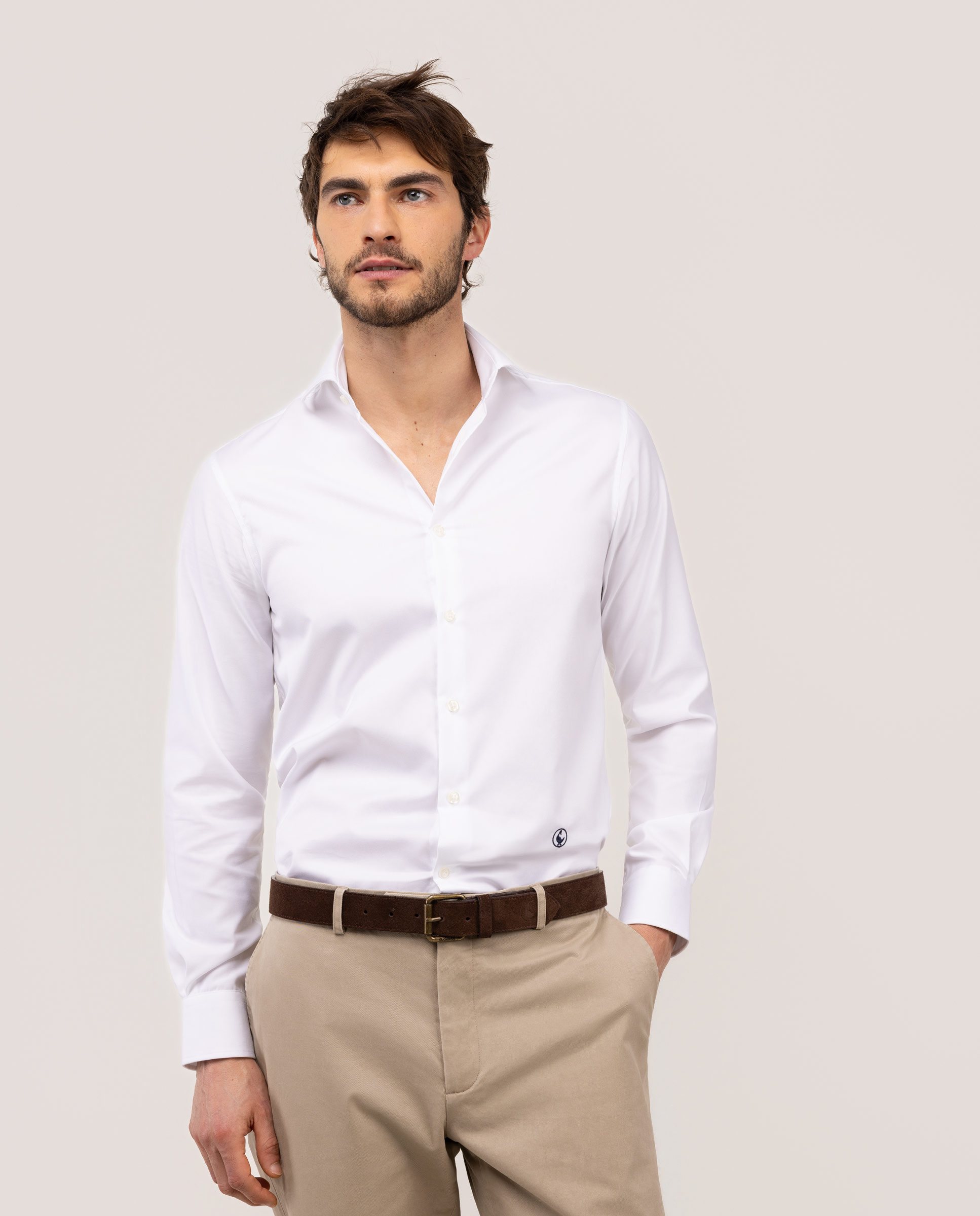 El Ganso - Camisa de vestir de hombre lisa.