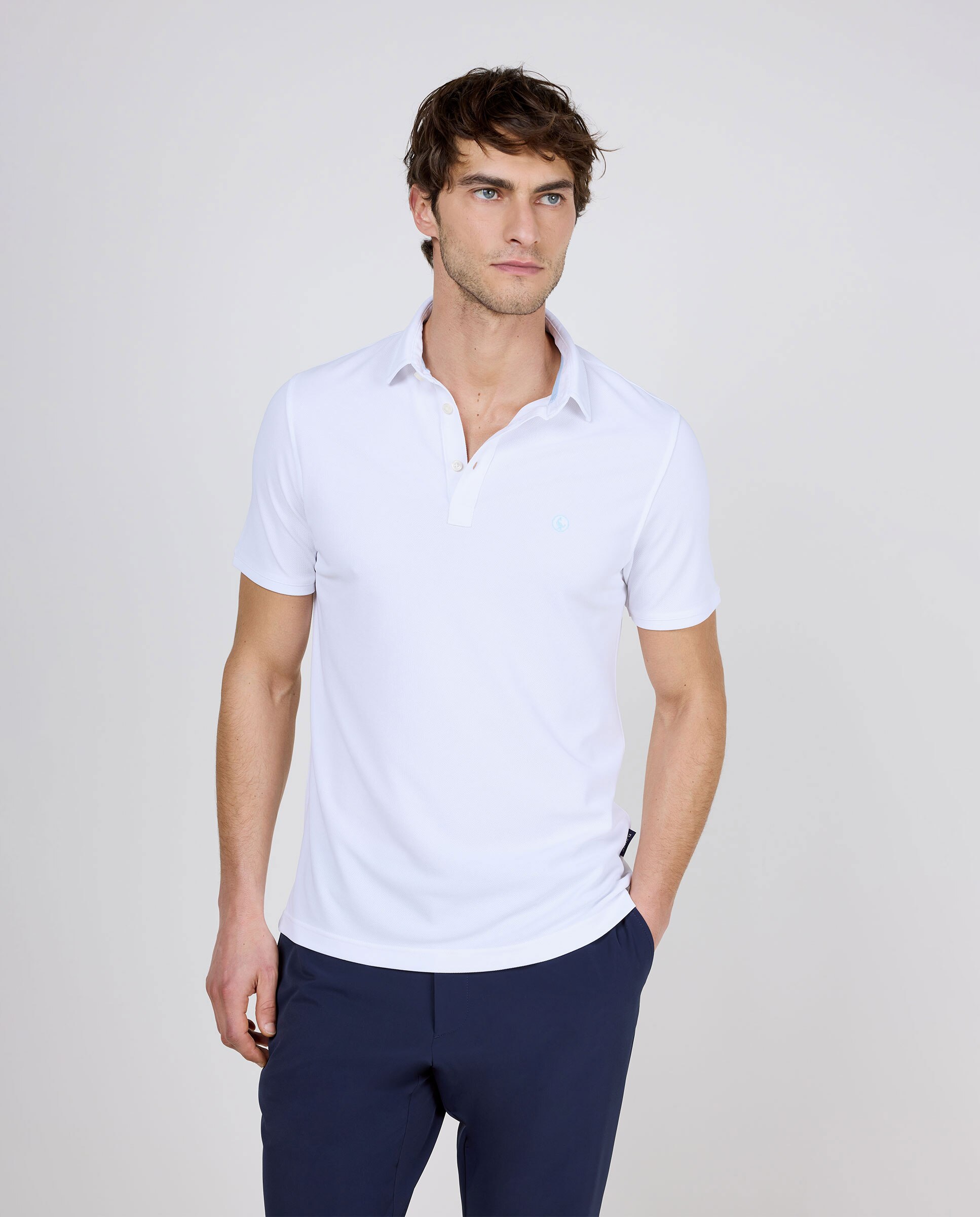 Polo de hombre de manga corta sepiia - El Ganso - Blanco Blanco-1