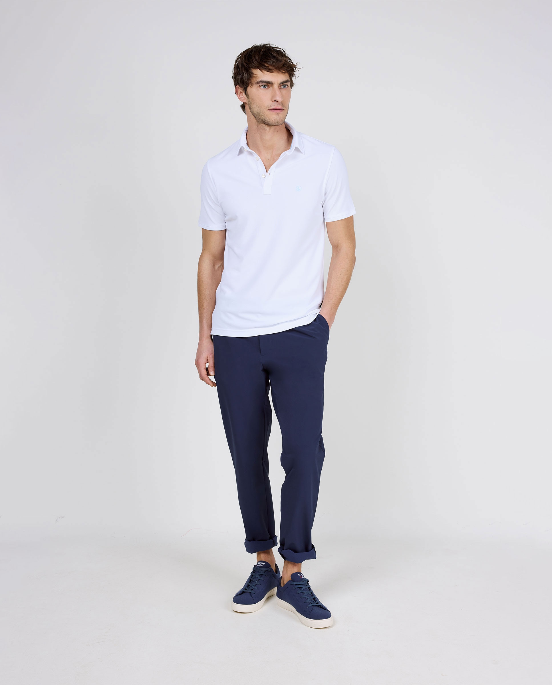Polo de hombre de manga corta sepiia - El Ganso - Blanco Blanco-2