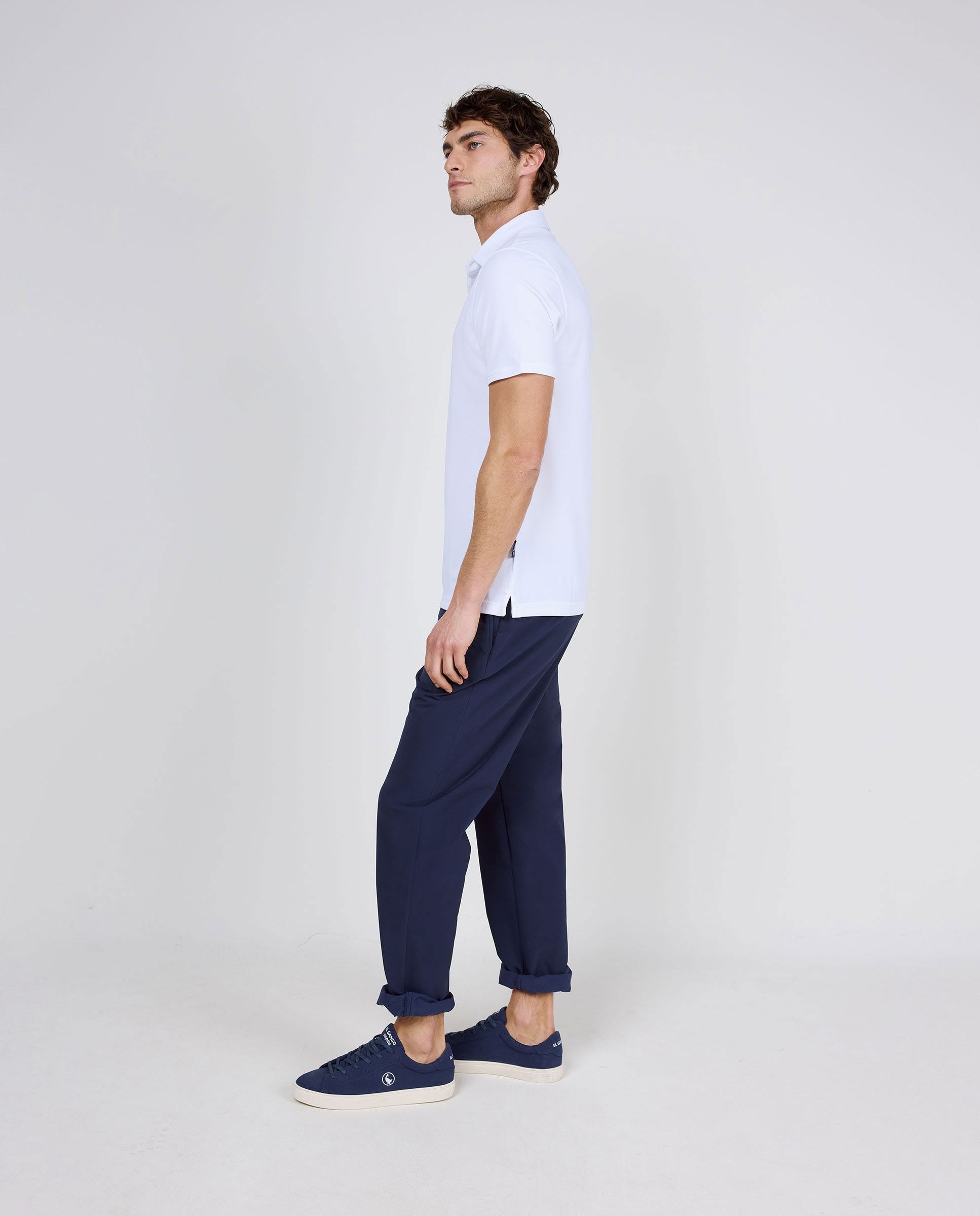 Polo de hombre de manga corta sepiia - El Ganso - Blanco Blanco-3