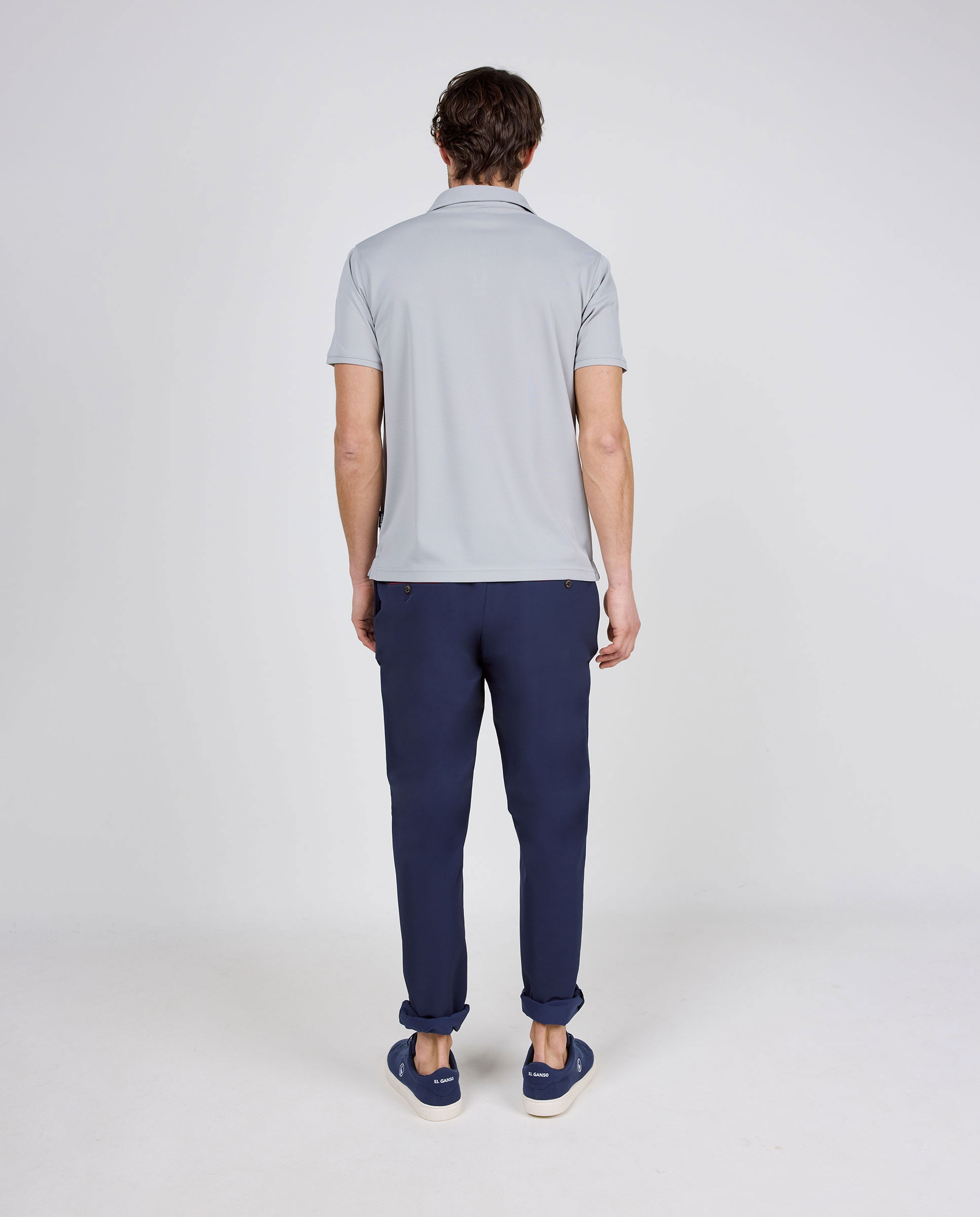 Polo de hombre de manga corta sepiia - El Ganso - Gris Gris-4